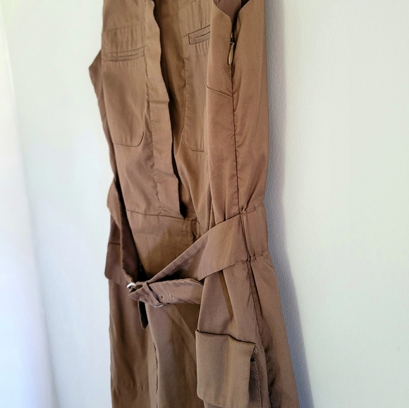 Ann Taylor Women's Military Sleeveless Midi Dress Size 8 - Picture 8 of 10